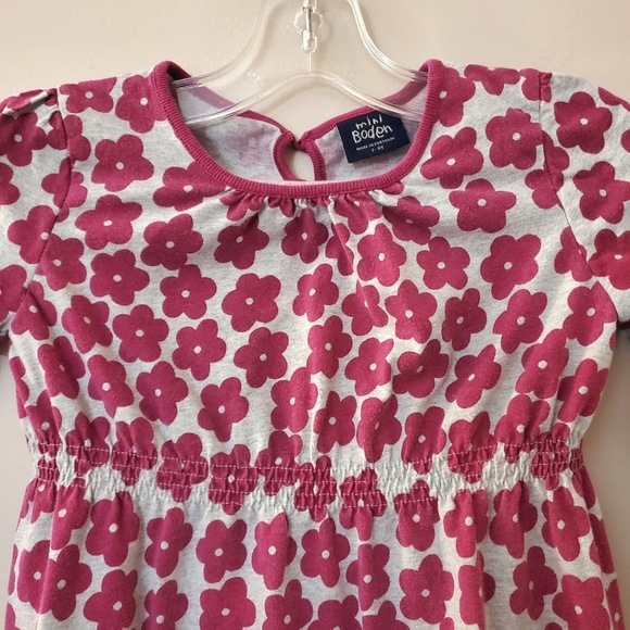 Mini Boden - Girls size 7-8Y grey and purple flower print dress - Picture 4 of 6